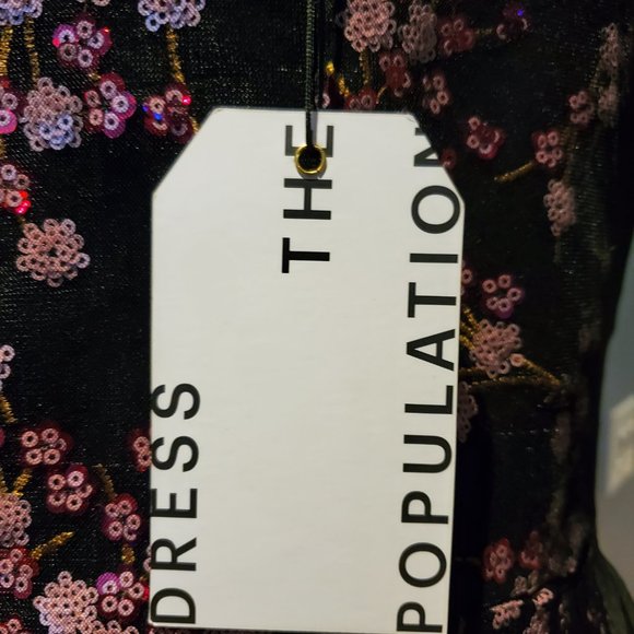 NWT Dress The Population A Line, fitted bodice cocktail length dress - Picture 7 of 12